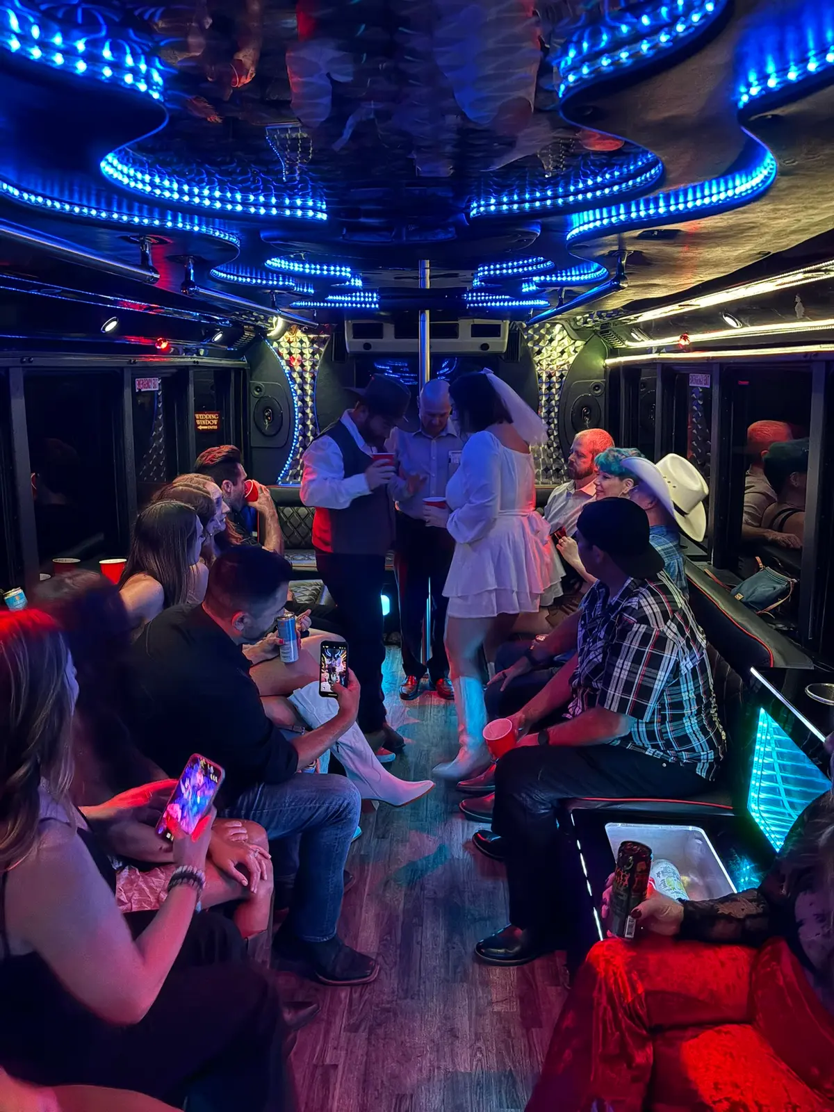 Wedding Transportation party bus service in Las Vegas